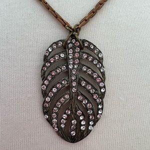 Authentic Lulu Frost Crystal Feather necklace